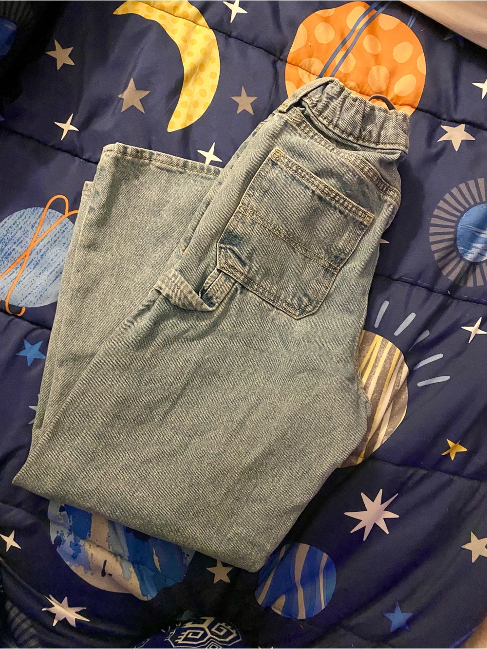 Old Navy Light Blue Carpenter Jeans for Kids - Picture 6 of 8
